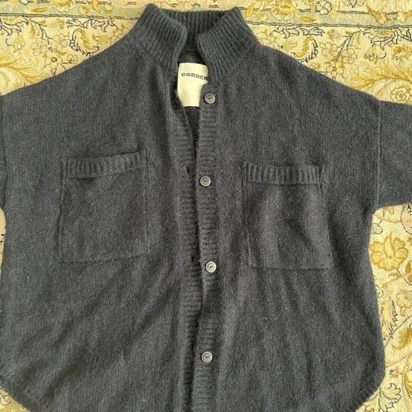 Cordera alpaca wool oversized Navy Blue Women's Cardigan